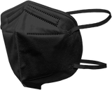 Black N95 Respirator Mask, Fold Style, NIOSH APPROVED, (Box of 20), Size: Regular