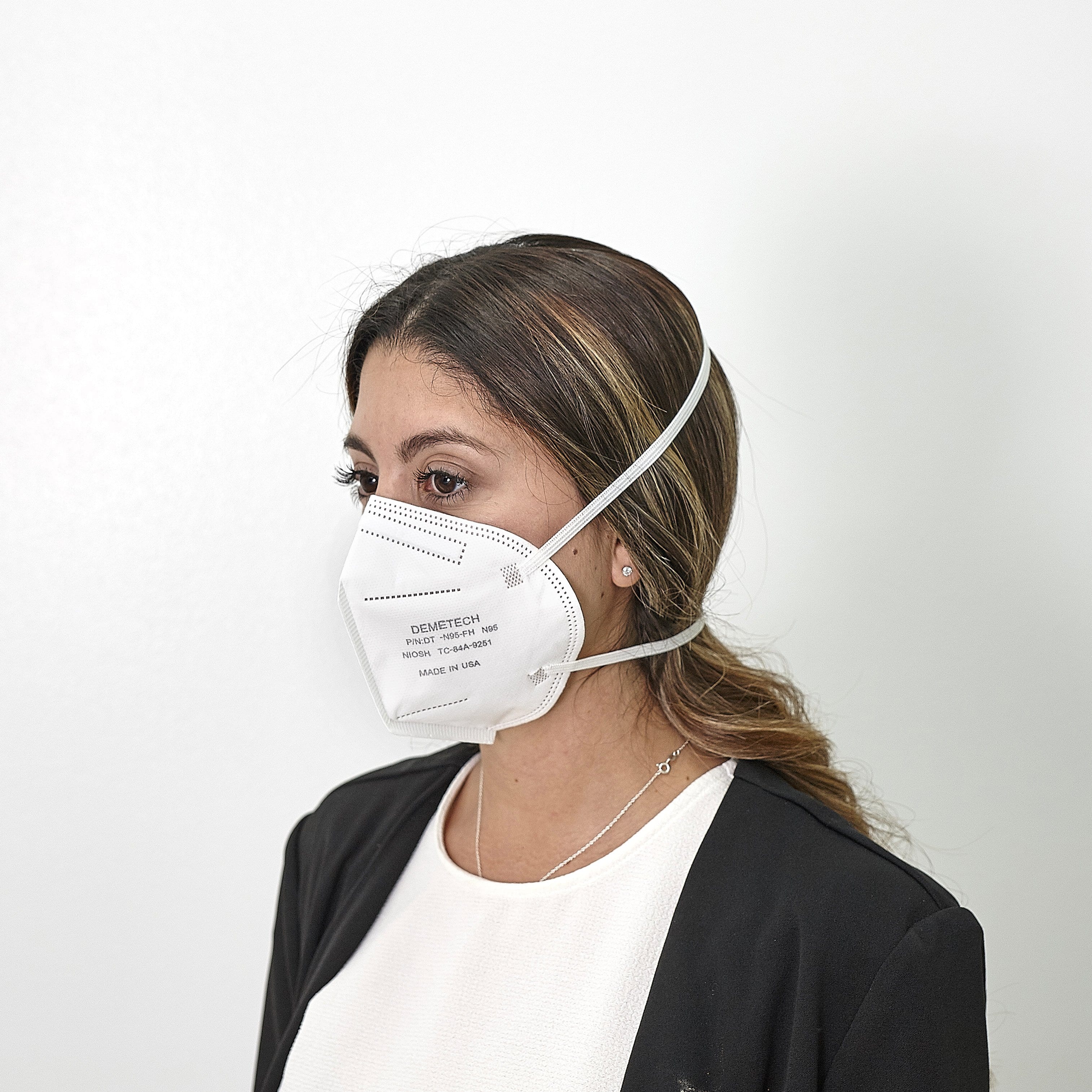 N95 Respirator Mask Fold Style ,NIOSH APPROVED, (Bag of 5), Size: Regular