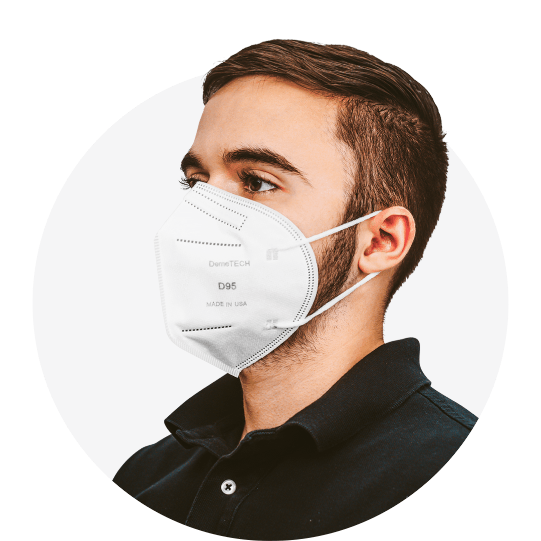 D95, White, Particulate Respirator, Fold Style with White Earloops, (Box of 20)