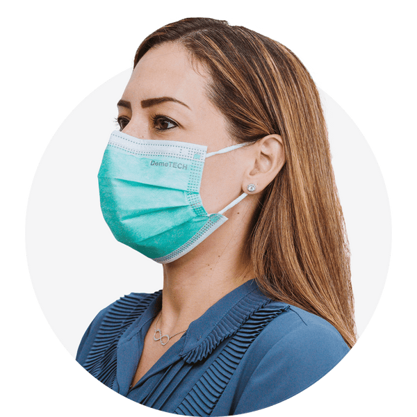 Green, ASTM Level 3 Disposable Face Mask with Earloops, (Box of 50), S