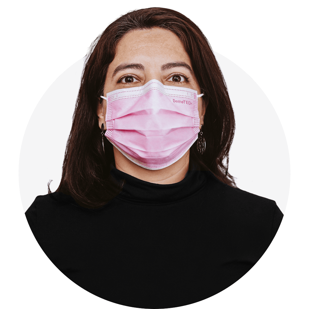 Pink , ASTM Level 3 Disposable Face Mask With Earloops, (Box of 50), Size: Regular
