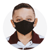 Kids, Black Extra Small Particulate Respirator Fold Style With Earloops (Box of 20)