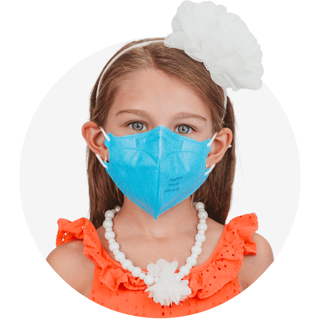 Kids Extra Small Particulate Respirator Fold Style With Earloops  (Case of 720)
