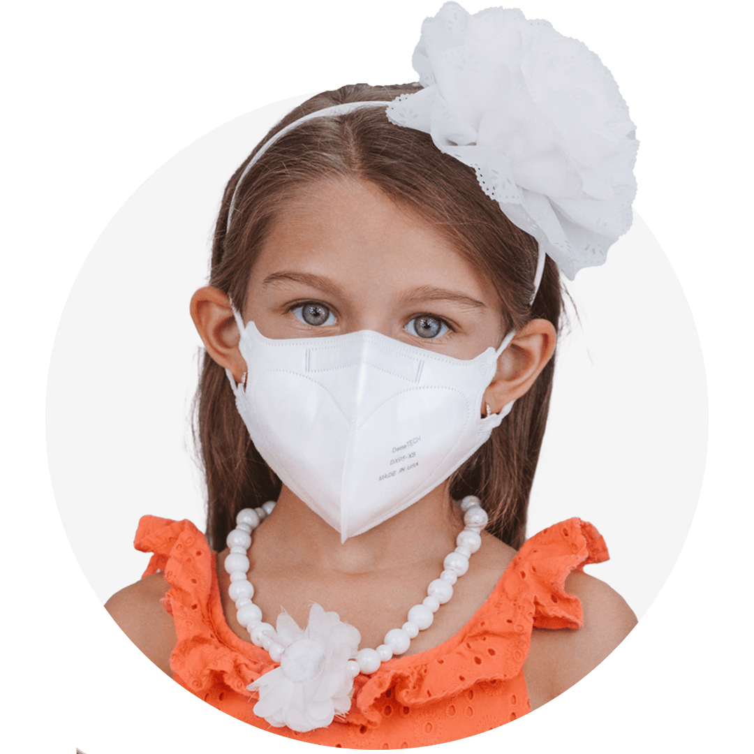 Kids, White Extra Small Particulate Respirator Fold Style With Earloops  (Box of 20)