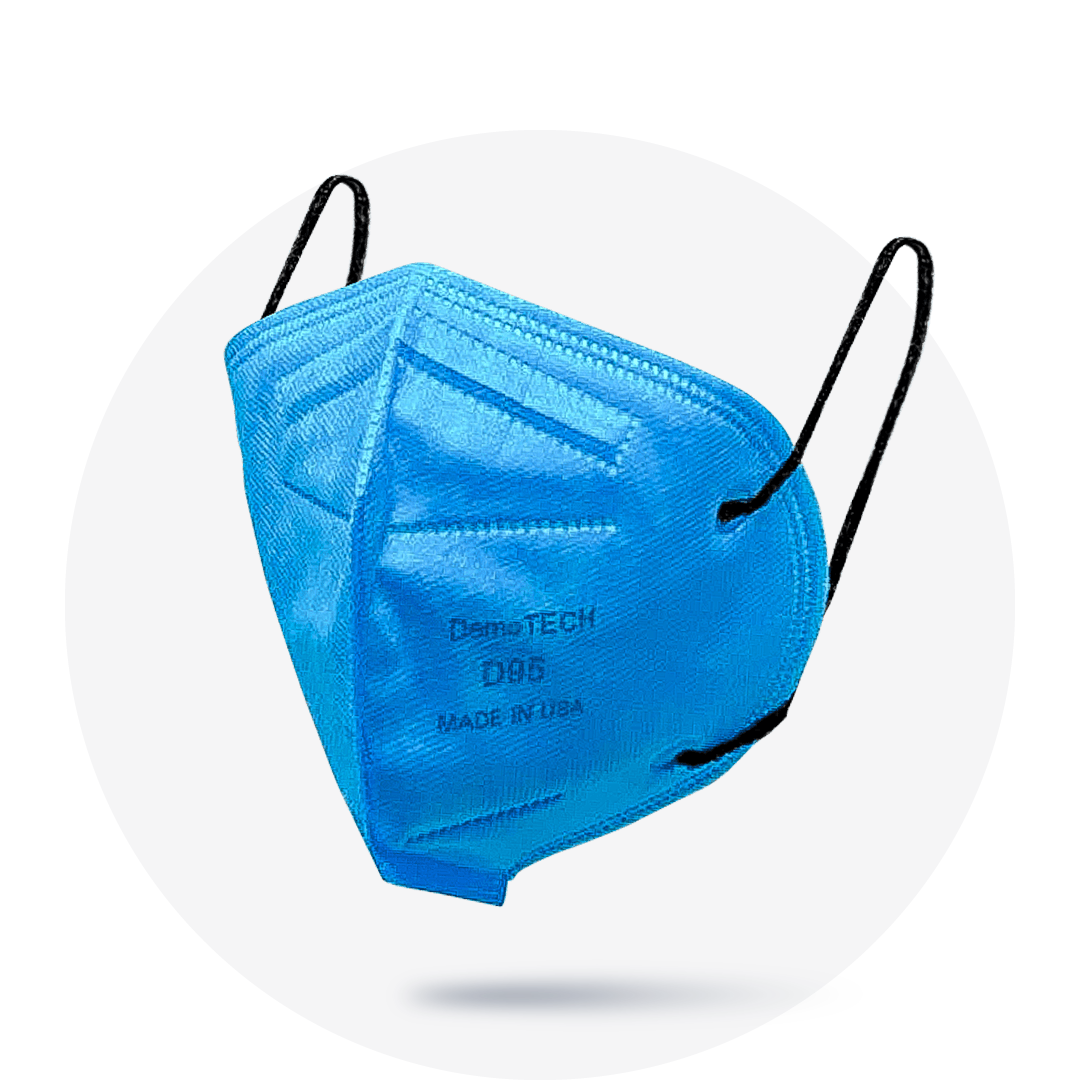 D95, Blue, Particulate Respirator, Fold Style With Black Earloops, (Box of 20)