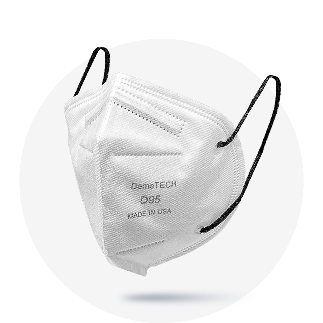 D95, White, Particulate Respirator, Fold Style with Black Earloops, (Box of 20)