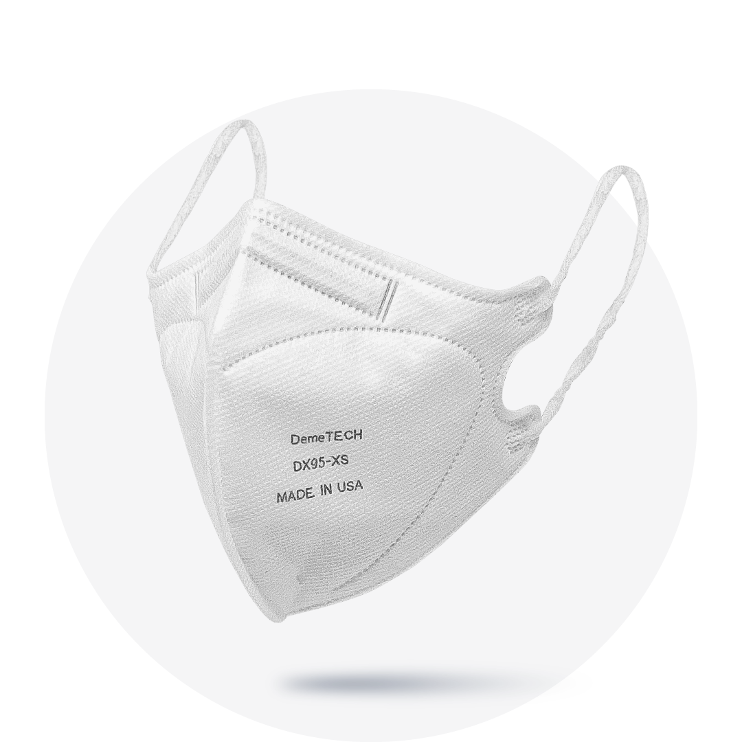 Kids, White Extra Small Particulate Respirator Fold Style With Earloops  (Box of 20)