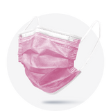 Kids, Pink, ASTM Level 3 Disposable Mask with White Earloops, (Box of 50)