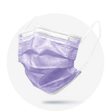 Kids, Purple, ASTM Level 3 Disposable Mask with White Earloops  (Box of 50)
