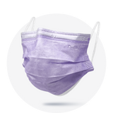 Purple, ASTM Level 3 Disposable Face Mask With Earloops, (Box of 50), Size: Regular