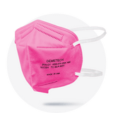 Pink, N95 Respirator Mask, Fold Style, NIOSH APPROVED, (Box of 20), Size: Regular