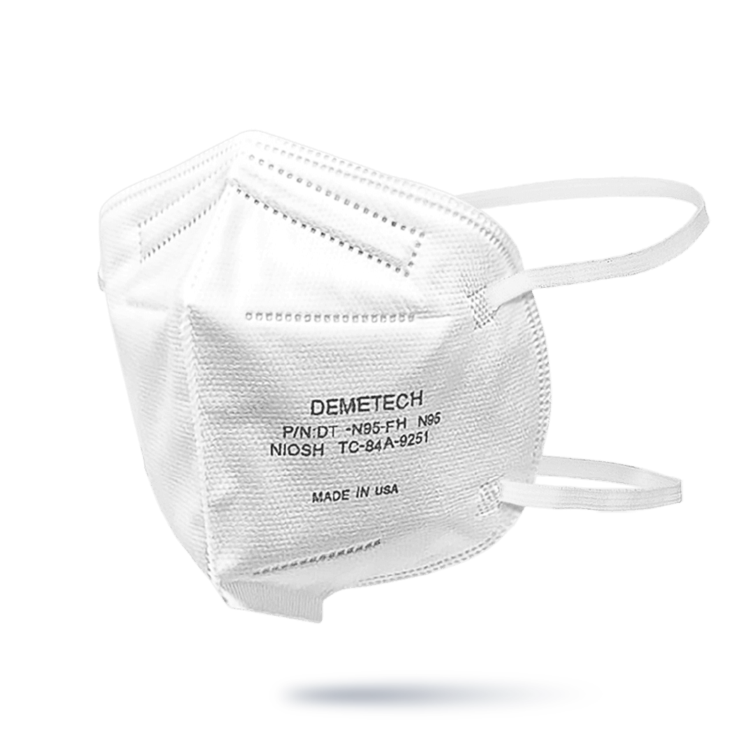 N95 Respirator Mask Fold Style ,NIOSH APPROVED, (Bag of 5), Size: Regular