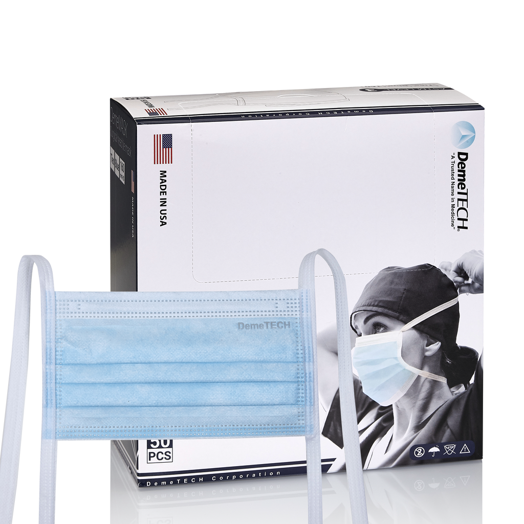 Horizontal Mask Surgical Disposable Mask Horizontal Head Tie ASTM Level 3 (Box of 50 ...