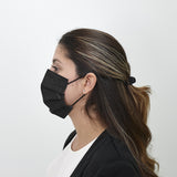 Black, ASTM Level 3 Disposable Face Mask with Earloops, Size: Regular