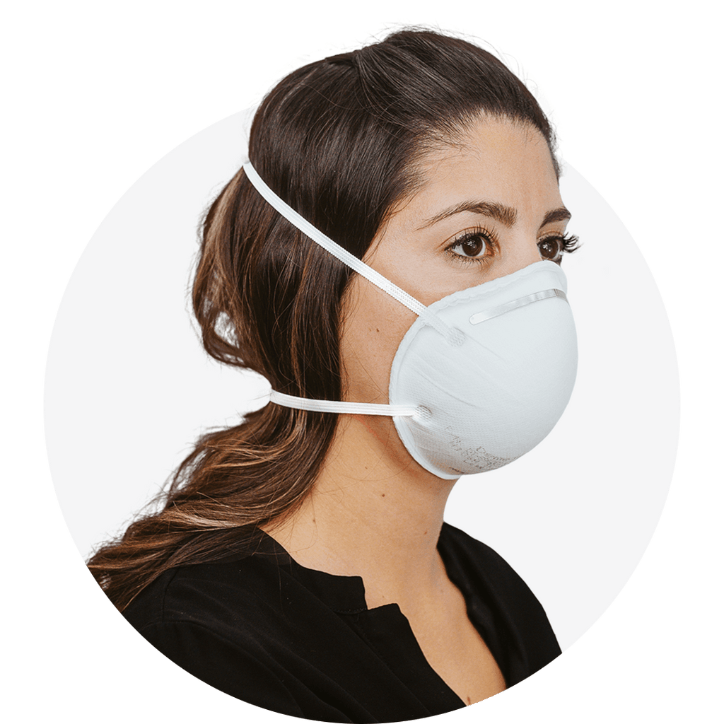 N95 Respirator Mask, Cup Style, NIOSH APPROVED, (Box of 20) DemeTECH Corporation