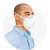 Surgical, N95 Respirator Mask, Cup Style, (Box of 20,  Size: Small