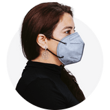 D95, Grey, Particulate Respirator, Fold Style With Black Earloops, (Box of 20)