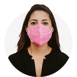 D95, Pink, Particulate Respirator, Fold Style With White Earloops, (Box of 20)