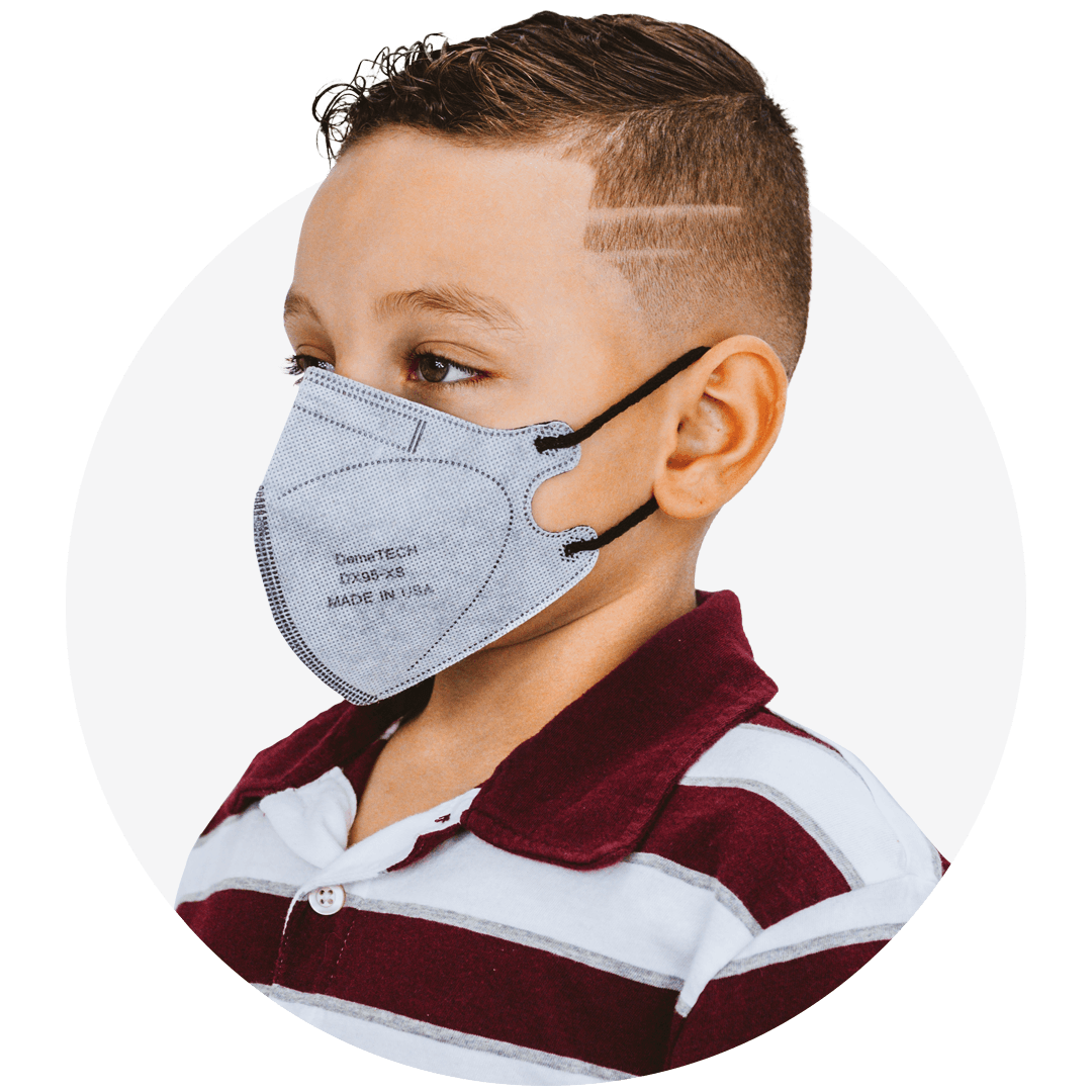 Kids, White Extra Small Particulate Respirator Fold Style With Earloops  (Box of 20)