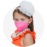 Kids, Pink Extra Small Particulate Respirator Fold Style With White Earloops  (Box of 20)