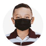 Kids, Black, ASTM Level 3 Disposable Mask with Earloops, (Box of 50)