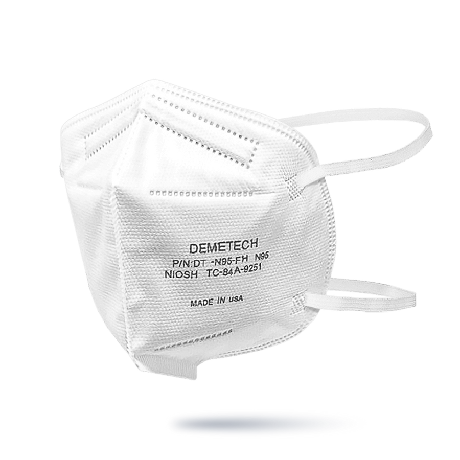 N95 Respirator Mask, Fold Style, NIOSH APPROVED, (Box of 20 ), Size: Regular